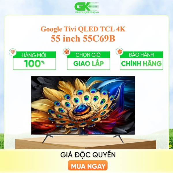 Mua 55C69B - Google Tivi QLED TCL 4K 55 inch 55C69B - Hàng Chính Hãng - Chỉ Giao Hồ Chí Minh tại Trương Thiên Long