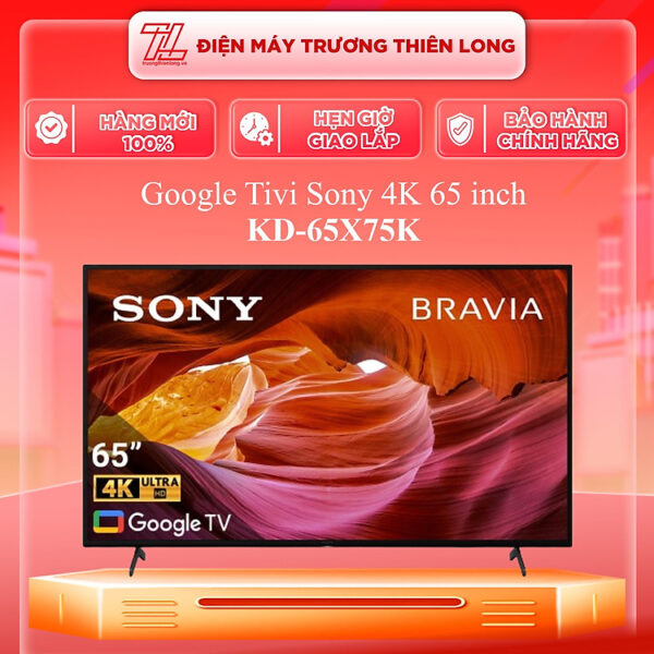 Mua 65X75K - Google Tivi Sony 4K 65 inch KD-65X75K - Hàng chính hãng - Chỉ giao HCM tại Trương Thiên Long