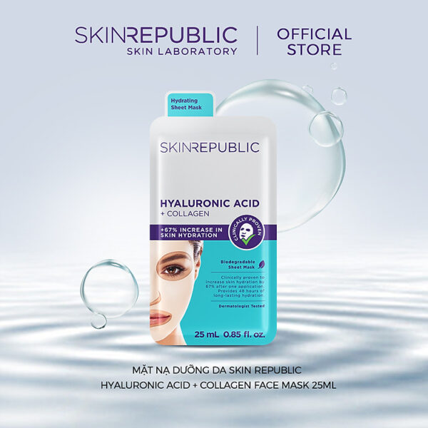 Mua Combo 10 Mặt nạ dưỡng da Skin Republic Hyaluronic Acid + Collagen Face Mask 25ml tại Skin Republic Official Store