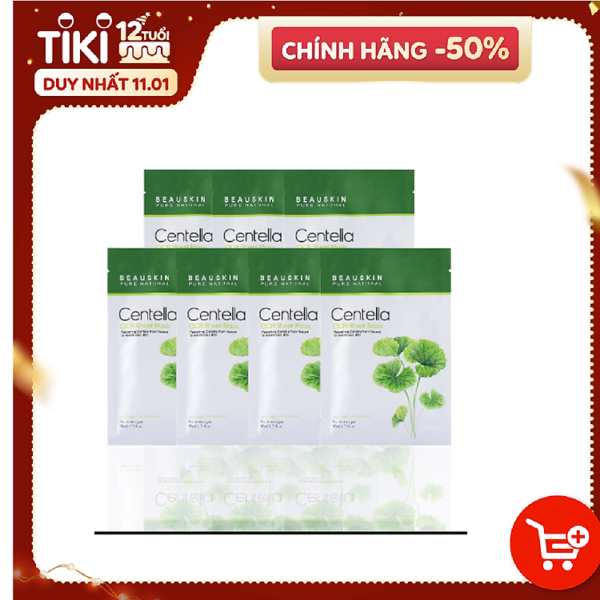 Mua Combo 7 mặt nạ dưỡng ẩm, làm trắng và mờ thâm sẹo Beauskin Cica Centella 30ml - Hàn Quốc Chính Hãng tại Beauskin Official