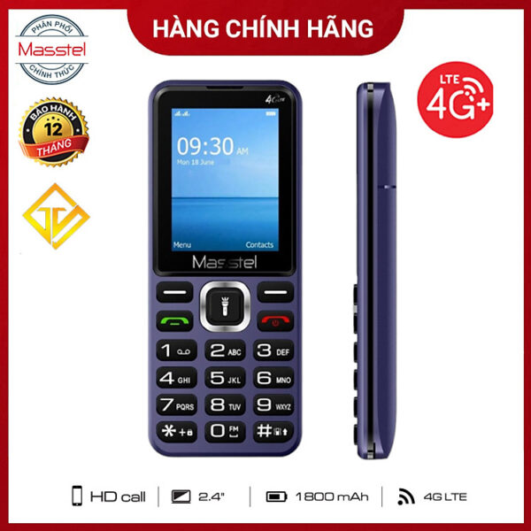 Mua Điện thoại Masstel izi T2 4G(LTE), Màn hình 2.4 inch, Đèn pin siêu sáng, Loa to - Hàng chính hãng - Blue/Xanh tại THẮNG THAO MOBILE