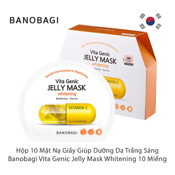 Mua Hộp 10 Mặt Nạ Giấy Giúp Dưỡng Da Trắng Sáng Banobagi Vita Genic Jelly Mask Whitening 30ml x 10 Miếng tại belladonna