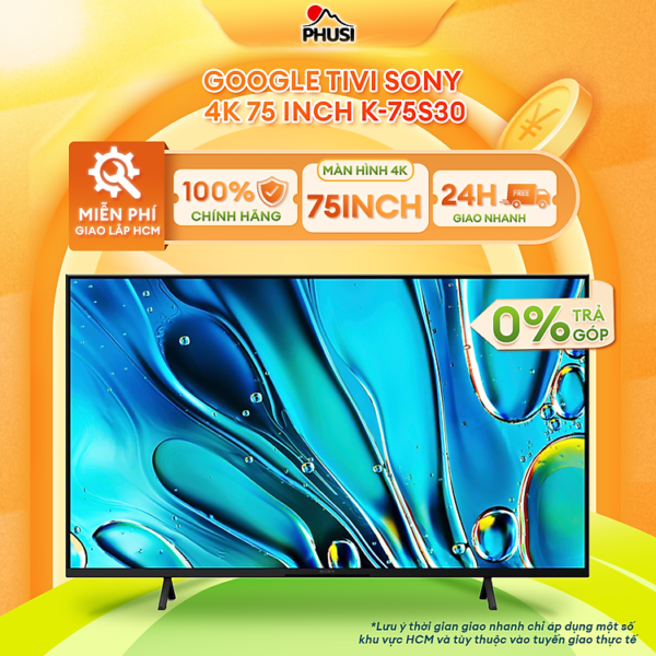 Mua K-75S30 - Google Tivi Sony 4K 75 inch K-75S30 - Hàng Chính Hãng tại Điện Máy Phú Sĩ