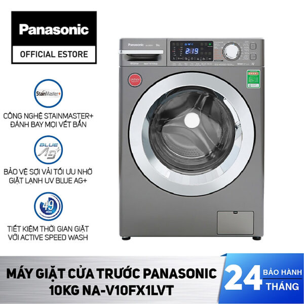 Mua [Lắp đặt trong vòng 24h] Máy Giặt Cửa Trước Panasonic 10KG NA-V10FX1LVT - Diệt Khuẩn 99.9% - Hàng chính hãng tại Điện Máy Phú Sĩ