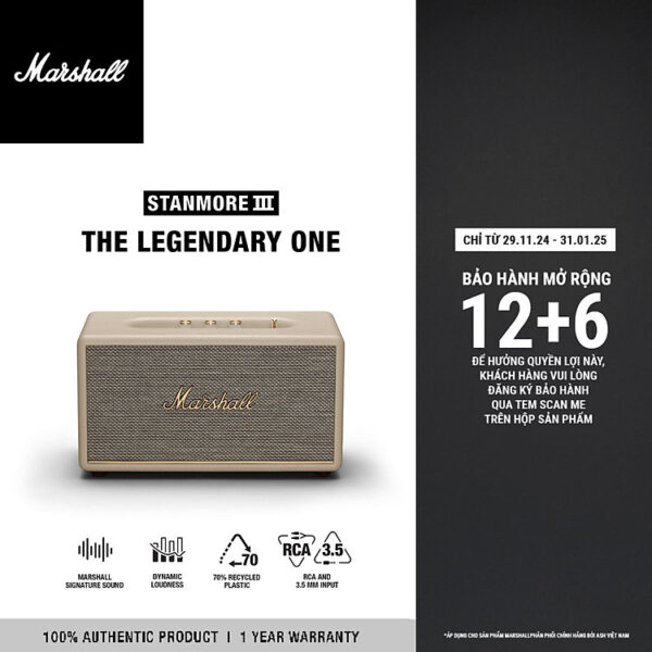 Mua Loa Bluetooth Marshall Stanmore III - Hàng chính hãng - Cream tại Marshall Official Store