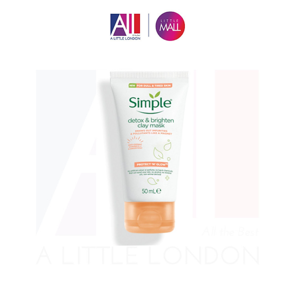 Mua Mặt nạ đất sét thải độc, sáng da Simple Protect 'N' Glow Detox & Brighten Clay Mask 50ml tại Little London VN