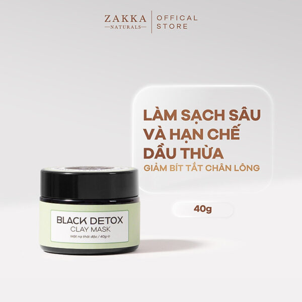 Mua Mặt Nạ Đất Sét Than Hoạt Tính Thanh Lọc, Thải Độc Da - Detoxifying Charcoal Clay Mask 40g - Zakka Naturals tại Zakka Naturals Official