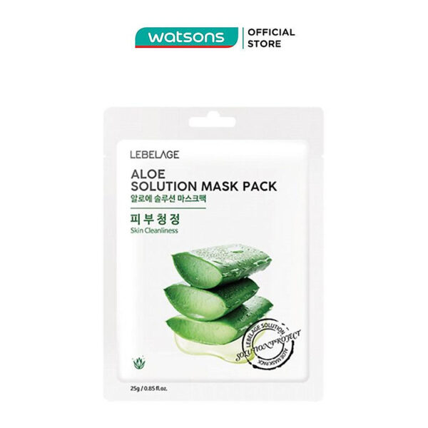 Mua Mặt Nạ Lebelage Aloe Solution Mask Pack Skin Cleanliness Chiết Xuất Nha Đam 25g tại Watsons Vietnam Official Store