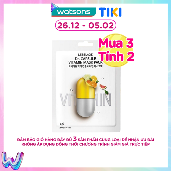 Mua Mặt Nạ Lebelage Làm Sáng Da Dr.Capsule Vitamin Mask Pack 25ml tại Watsons Vietnam Official Store