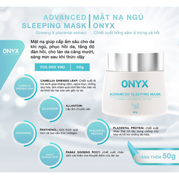 Mua Mặt nạ ngủ giúp da căng bóng , mịn màng trẻ hóa , tăng độ đàn hồi ONYX tại NGUYÊN BEAUTY