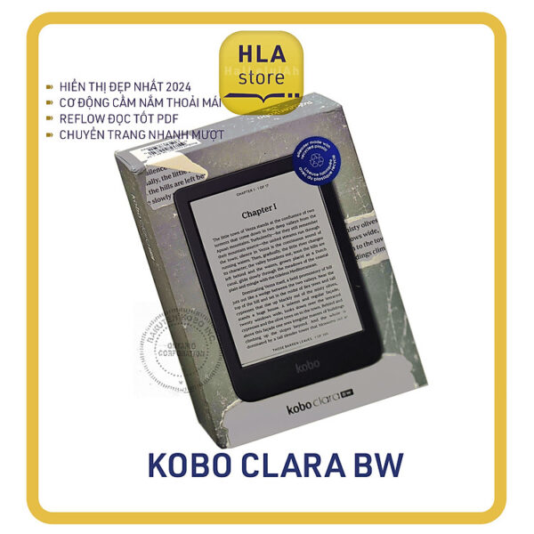 Mua Máy đọc sách Kobo Clara (Clara Colour, Clara BW, Clara 2e, Clara HD) - 6inch, 16gb - Hàng Chính Hãng - Clara BW tại HLA SHOP