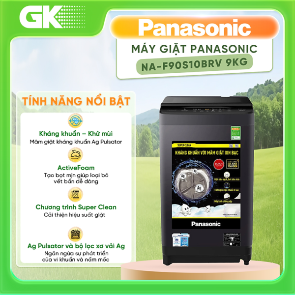 Mua MÁY GIẶT PANASONIC 9KG LỒNG ĐỨNG NA-F90S10BRV - Hàng chính hãng tại Gia Khang