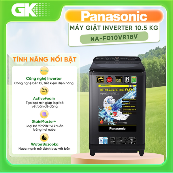 Mua MÁY GIẶT PANASONIC INVERTER 10.5 KG NA-FD10VR1BV - HÀNG CHÍNH HÃNG tại Gia Khang