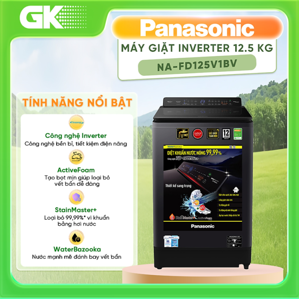 Mua Máy giặt Panasonic Inverter 12.5 Kg NA-FD125V1BV Mới 2021 - Hàng chính hãng (chỉ giao HCM) tại Gia Khang