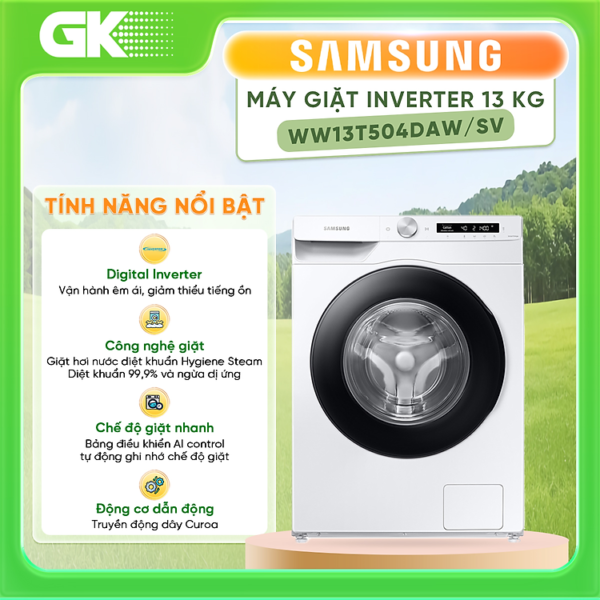 Mua Máy giặt Samsung Inverter 13 kg WW13T504DAW/SV - Hàng chính hãng( Chỉ giao HCM) tại Gia Khang