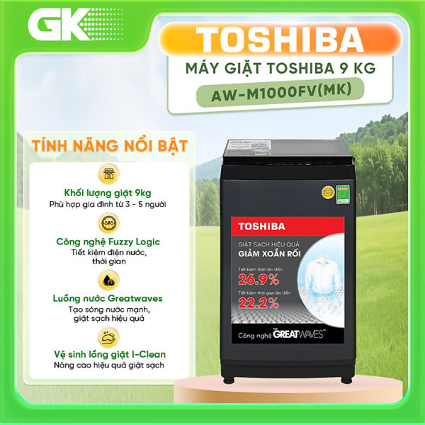 Mua MÁY GIẶT TOSHIBA 9kg AW-M1000FV(MK) - Hàng chính hãng( Chỉ giao HCM) tại Gia Khang