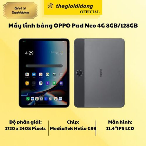 Mua Máy tính bảng OPPO Pad Neo 4G 8GB/128GB - Hàng Chính Hãng tại Thế Giới Di Động Official