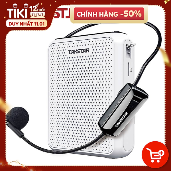 Mua Máy trợ giảng không dây UHF Takstar E300W (Tặng kèm củ sạc) - Hàng chính hãng - Màu trắng tại Binaishop