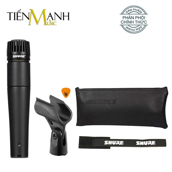 Mua Mic Shure SM57-LC Micro Thu Âm Nhạc Cụ Biểu Diễn Chuyên Nghiệp SM57LC Microphone SM57 Hàng Chính Hãng USA - Kèm Móng Gẩy DreamMaker tại Tiến Mạnh Music