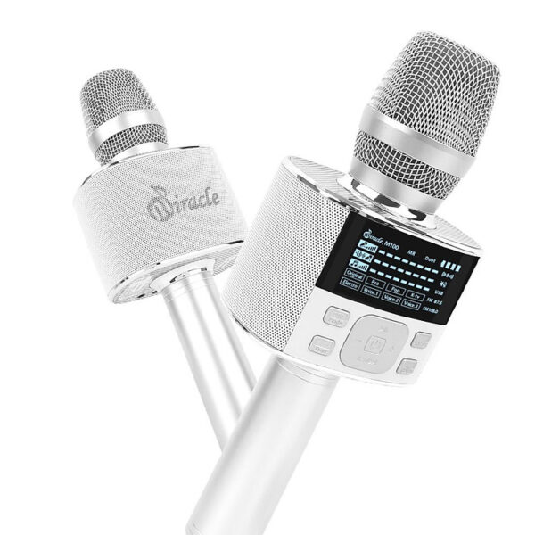 Mua Micro karaoke bluetooth Miracle M100 chính hãng Hàn Quốc - Màu Trắng tại Hiếu Hiền