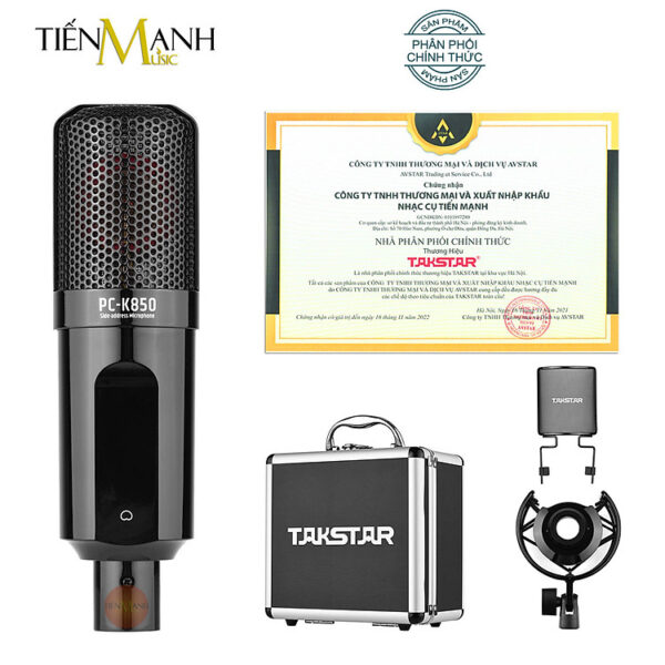 Mua Micro Takstar PC-K850 Mic Thu Âm Condenser Livestream Phòng Thu Studio PC K850 Microphone PCK850 Hàng Chính Hãng tại Tiến Mạnh Music