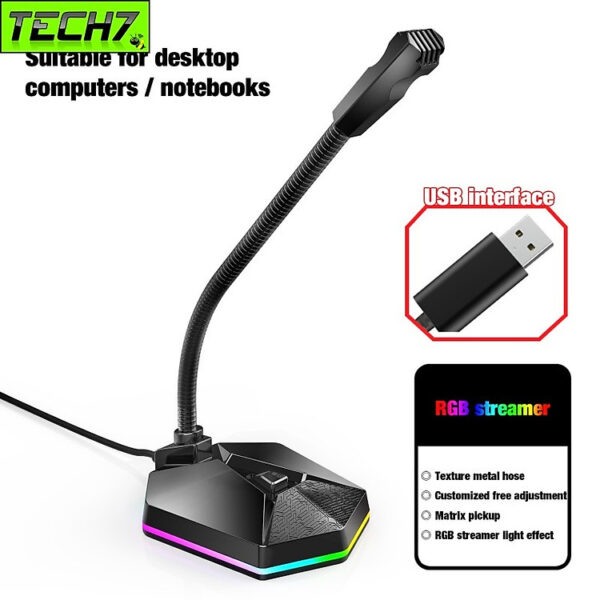 Mua Microphone Led RGB TSP2012 kết nối USB cho máy tính - hàng nhập khẩu tại Tech7