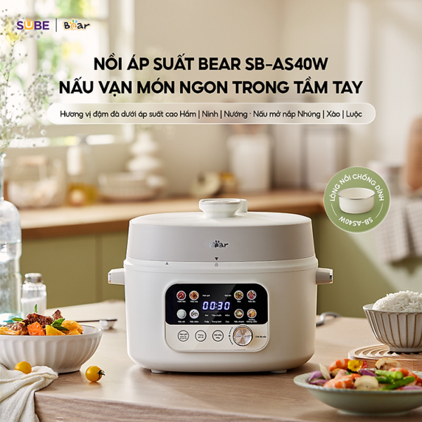 Mua Nồi áp suất điện đa năng Bear 4L SB-AS40W Hàng chính hãng tại Telovietnam