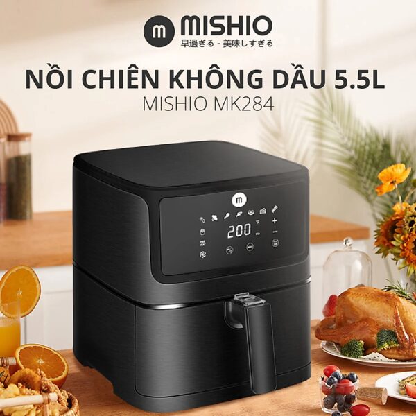 Mua Nồi chiên không dầu 5.5L điện tử Mishio MK284 - Hàng chính hãng tại Mishio Kachi Official