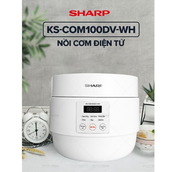 Mua Nồi cơm điện tử Sharp KS-COM100DV-WH(1L)-Hàng Chính Hãng tại Edistributor