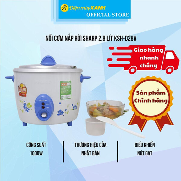 Mua Nồi cơm nắp rời Sharp 2.8 lít KSH-D28V - Hàng Chính Hãng tại Điện Máy Xanh Official