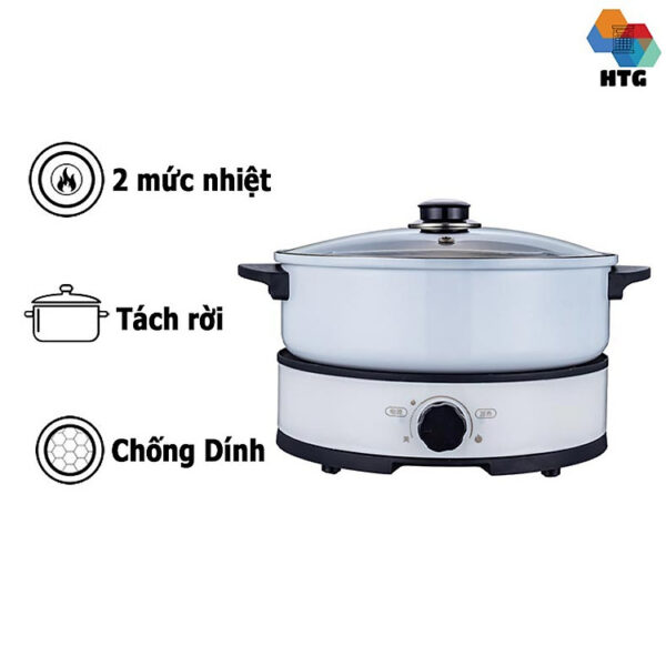 Mua Nồi lẩu điện đa năng DongYuan DDX9088 dung tích 4 lít, thiết kế tách rời dễ dàng vệ sinh, hàng chính hãng tại ĐIỆN MÁY HTG