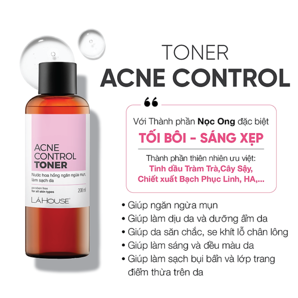 Mua Nước hoa hồng giúp ngăn ngừa mụn, giảm nhờn cho da, da mịn màng Lá House Acne Control Toner 100ml/200ml - 100ml tại Lá House Official Store