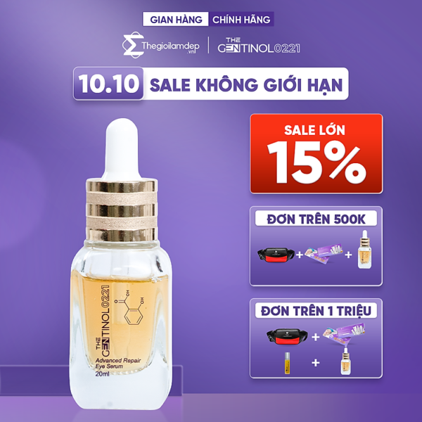 Mua Serum Advanced Repair Eye Serum cải thiện vùng thâm, nám, nếp nhăn mắt, cung cấp độ ẩm giảm bong mắt The Gentinol 0221 20ml tại Thegioilamdep.vn