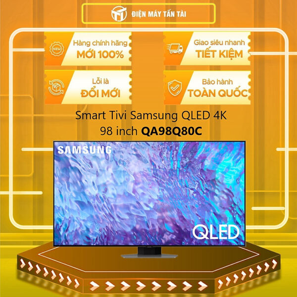 Mua Smart Tivi Samsung QLED 4K 98 inch QA98Q80C Model 2023 - Hàng chính hãng (Chỉ giao HCM) tại ĐIỆN MÁY TẤN TÀI