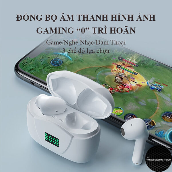 Mua Tai Nghe Bluetooth True Wireless TWS TCT-S15 Giảm Ổn ENC Giảm Nhiễu Đàm Thoại - Âm Thanh HiFi - Màn Hình Led % Pin - Kháng Nước IPX6 Hàng Chính Hãng tại TRIỀU CƯỜNG TECH...