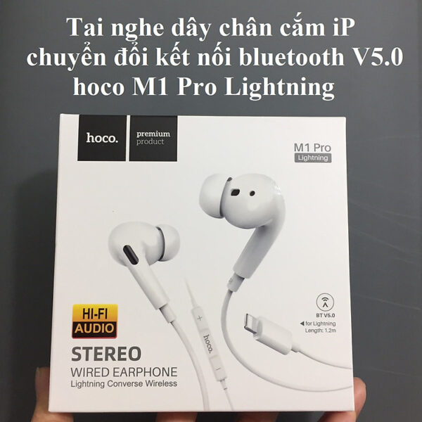 Mua Tai nghe nhét tai có mic chân ip kết nối bluetooth cho điện thoại ip hoco M1 PRO _ Hàng chính hãng tại Thế giới sản phẩm