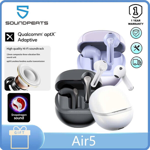 Mua Tai Nghe True Wireless SoundPEATS Air5 Aptx Adaptive Lossless Bluetooth 5.4 - Hàng Chính Hãng - Màu đen tại Đồ Công Nghệ Số