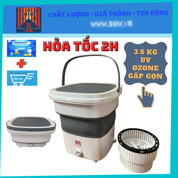 Mua |THW-HCM| Máy giặt mini gấp gọn THW35 nhập khẩu chính hãng xuất USA tại Gia Dụng Công Nghệ Mới THW