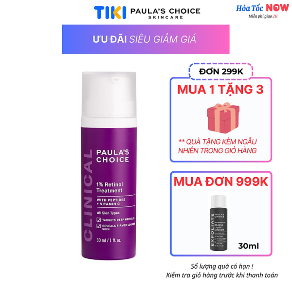 Mua Tinh chất chống nám và nếp nhăn độc đáo Paula's Choice Clinical 1% Retinol Treatment 30ml tại Tiki Trading