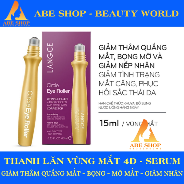 Mua TINH CHẤT LÀM ĐẸP DA COLLAGEN+ THANH LĂN MẮT 4D 15ml LANGCE tại ABEC Beauty Solution