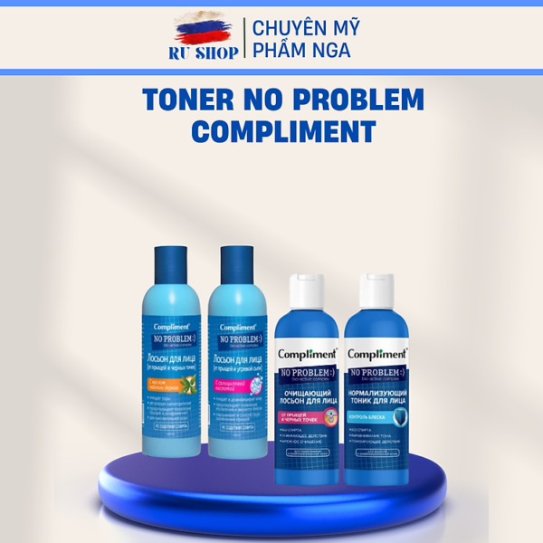 Mua Toner Compliment No Problem làm sạch sâu, kiềm dầu, giảm mụn - Trà giảm mụn(cam) tại Shop Mỹ Phẩm Nga